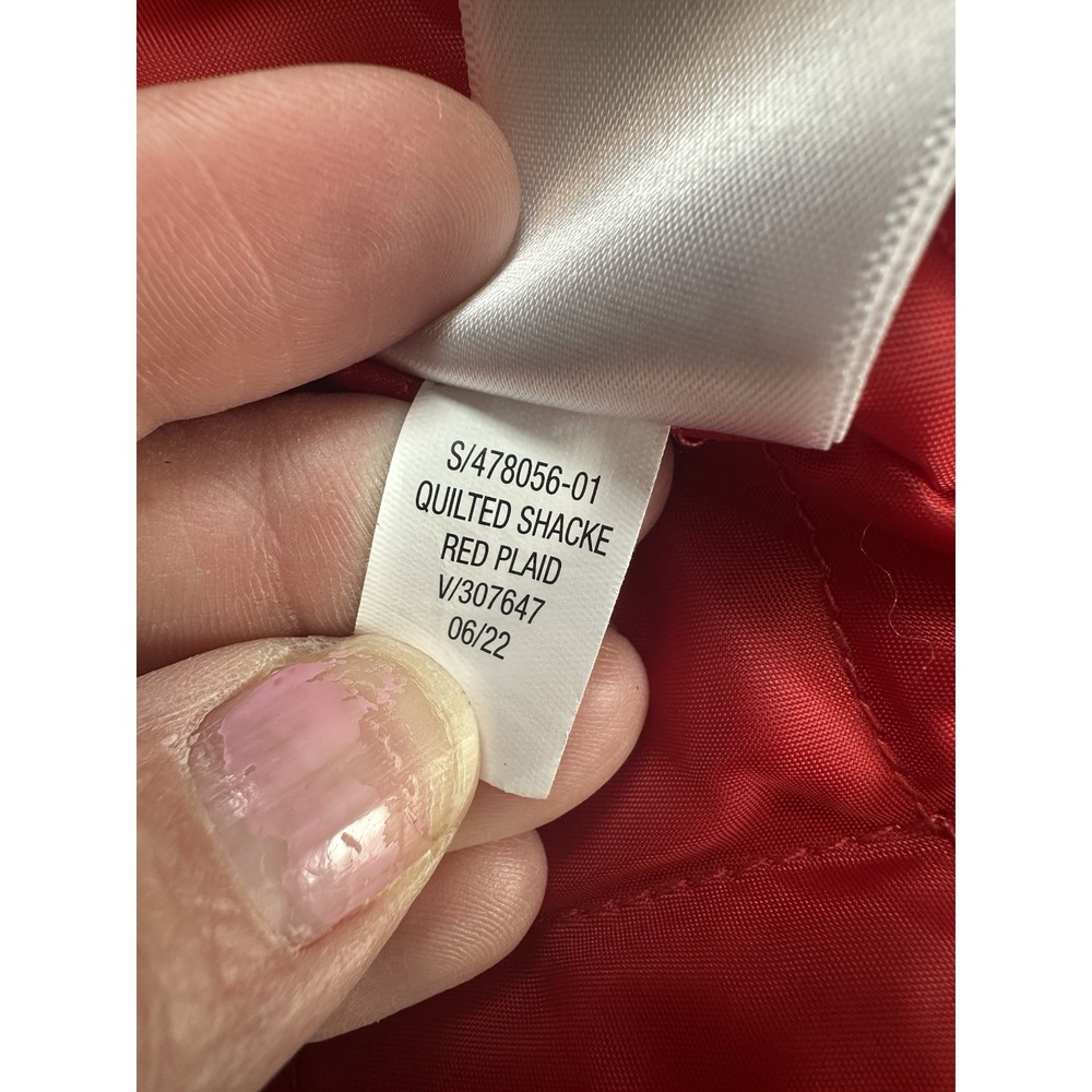 Old Navy Toddler Quilted Shacket Jacket Red Plaid Button Front 5T - Picture 7 of 8